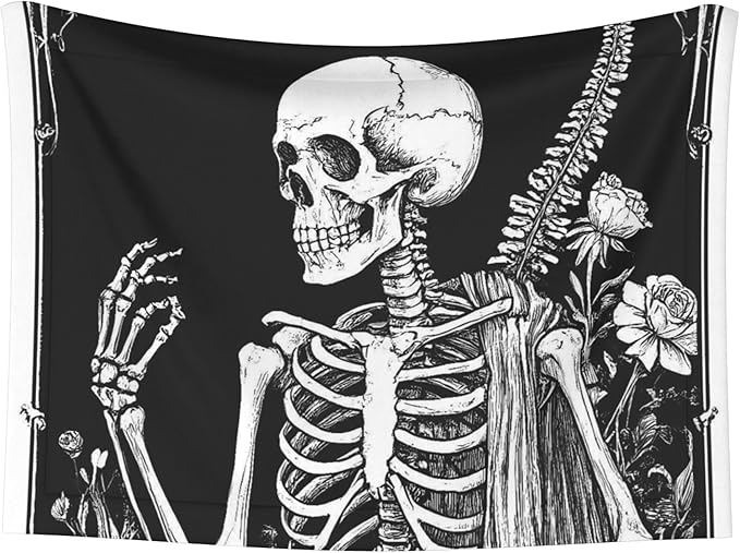 Waterproof Dog Blanket Soft Pet Blanket for Puppy Cat, Fleece Cat Throw Blankets for Furniture Bed Couch Sofa Reversible - Gothic Skull Floral Art