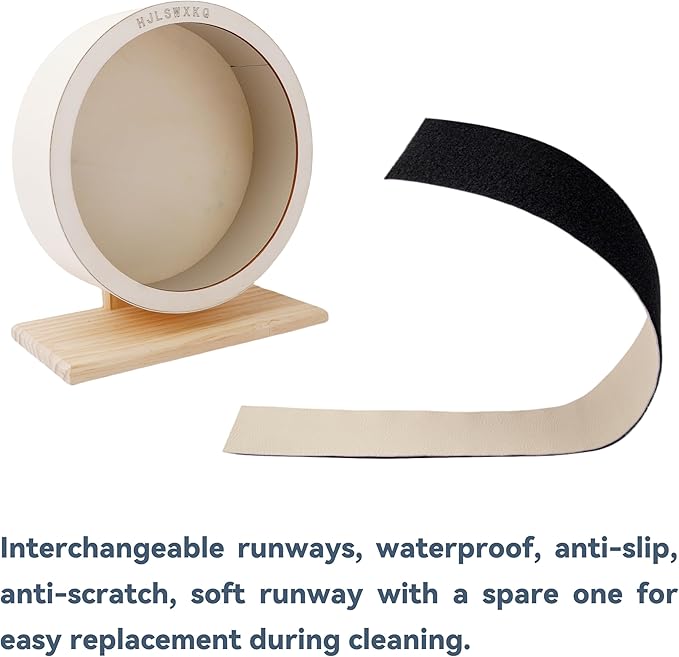 6.6in Hamster Silent Exercise Wheel – Wooden Hamster Wheel with Removable Washable Track, Quiet Wheel for Gerbils, Mice, Small Pets – Prevents Boredom Depression (6.6in)