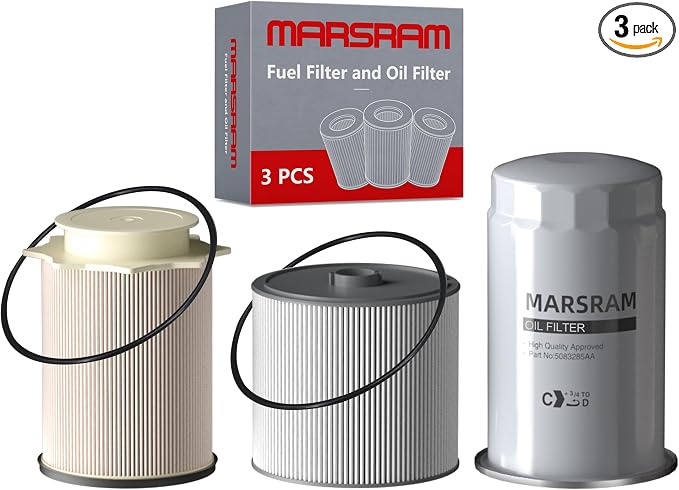 Marsram 6.7 Cummins Fuel Filter and Oil Filter Kit Fits