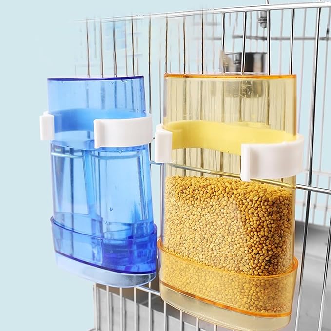 Hamiledyi Parakeet Water Dispenser 4pcs Automatic Bird Water Dispenser Transparent Container Cage Accessories Automatic Feeding for Finch Lovebird Canary Small Birds