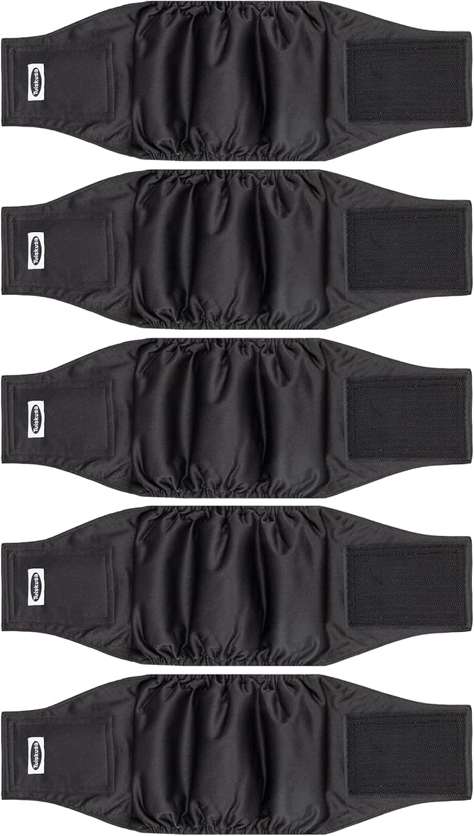 Male Dog Diapers, High Absorbing Dog Belly Bands for Male Dogs, Washable Reusable Dog Male Wraps(5 Pack)