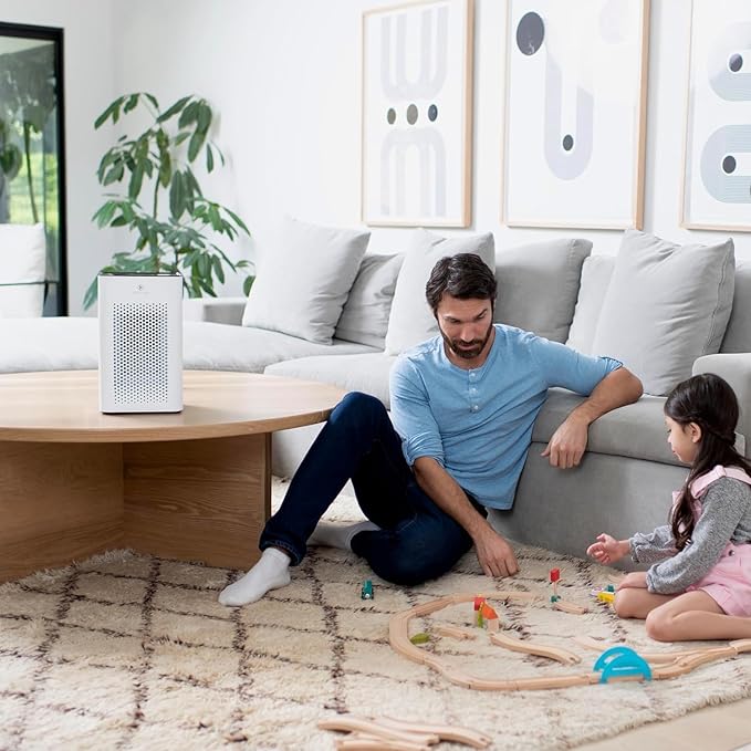 Medify MA-25 Air Purifier with True HEPA H13 Filter | 825 ft² Coverage in 1hr for Allergens, Smoke, Wildfires, Odors, Pollen, Pet Dander | Quiet 99.9% Removal to 0.1 Microns | White, 1-Pack