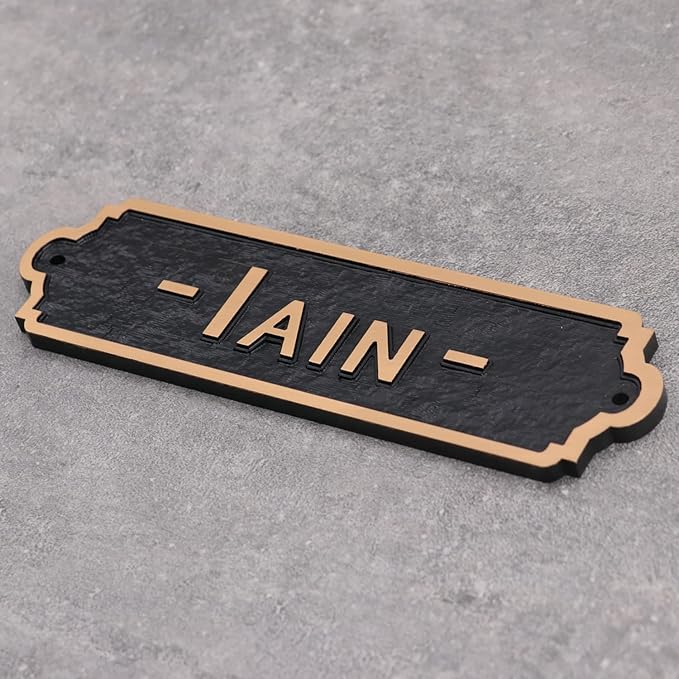 Acrylic Horse Stall Name Plate, 2.4" x 8" Personalized Stall Signs, UV Protected, Custom Pet Name Sign, All Weather Adhesive, Mounting (Rose Gold, Style 4)