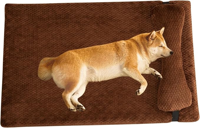 Dog Bed for Small Medium Large Dogs, Dog Mattress with Removable Pillow for Crate Kennel, Sofa Dog Bed, Super Soft Pet Bed for Dogs and Cats, Pet Beds & Furniture (Coffee,XX-Large)