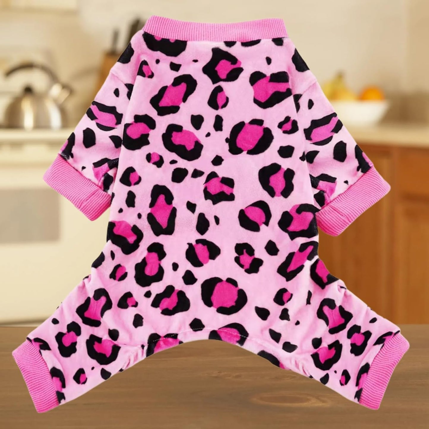 Vet-Approved Dog Onesie Pajamas for Medium Dog Clothes - Lightweight Soft Stretchy Puppy Costume - Certified Hypoallergenic Comfort Anxiety-Reducing (Pink, Large)