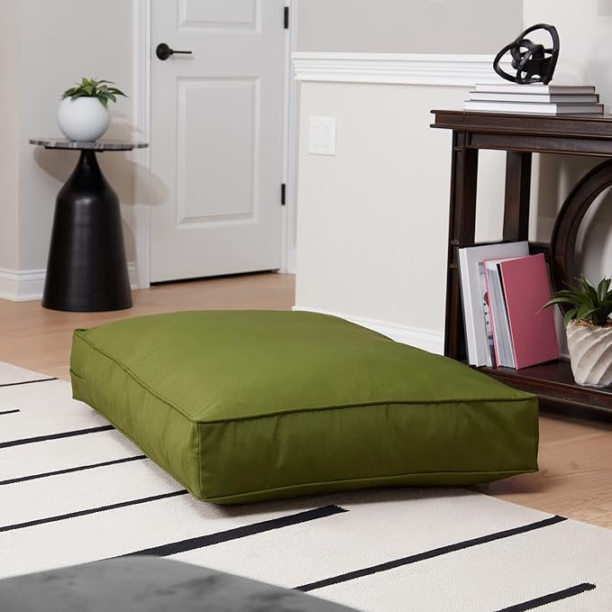 Charlie Rectangle Indoor/Outdoor Pillow Style Dog Bed, Hunter, Medium (30" x 42")
