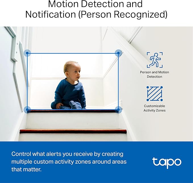 Tapo 1080P Indoor Wired Security Camera - Works as a Baby Monitor & Pet Camera, Motion Detection, 2-Way Audio, Siren, Night Vision, Subscription-Free Local Storage or Optional Cloud, C101(4-Pack)