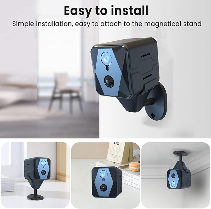 Indoor Camera, 4K Security Camera, Wireless Camera with 100-day Standby Time, Real-Time Recording, AI Motion Detection, Support Cloud & TF Storage, Auto Night Vision, Cameras for Home Security