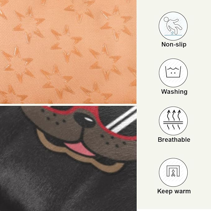 Funny French Bulldog Pet Bed Cute Dog Bed Mat Absorbing Non Slip Pad Pet Sleeping Mat for Small, Medium, and Large Dogs Puppy Cat 24 in x 18 in