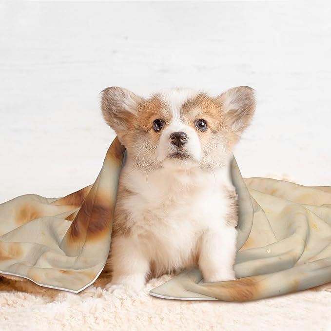 Waterproof Dog Blanket Soft Pet Blanket for Puppy Cat, Fleece Cat Throw Blankets for Furniture Bed Couch Sofa Reversible - Tortilla 1