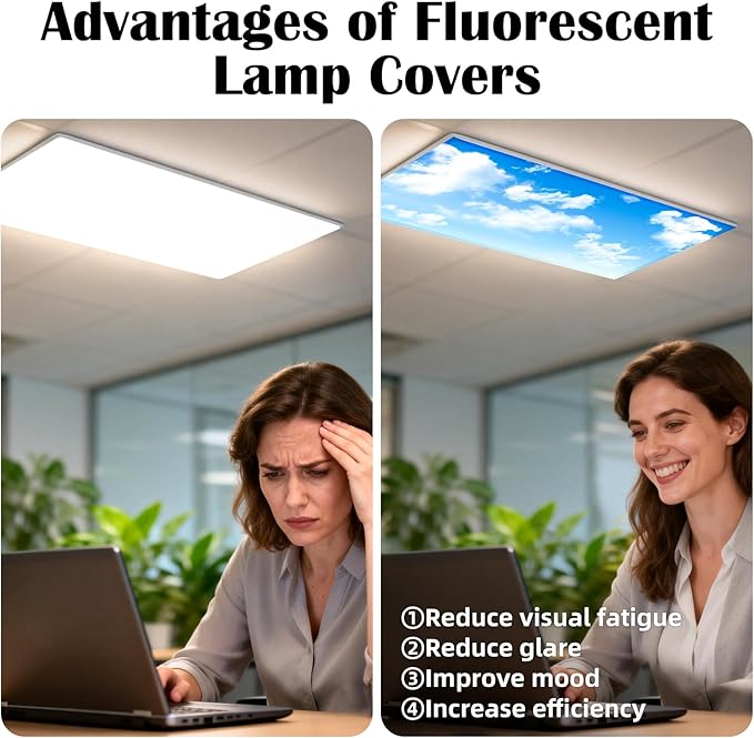 4 Pcs Fluorescent Light Covers