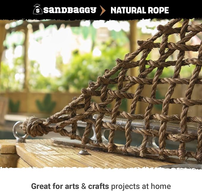 Sisal Rope Twine 1/4 inch x 500 ft - Bulk Wholesale - Similar to Home Depot, Walmart, Lowes by Sandbaggy (5 Rolls)