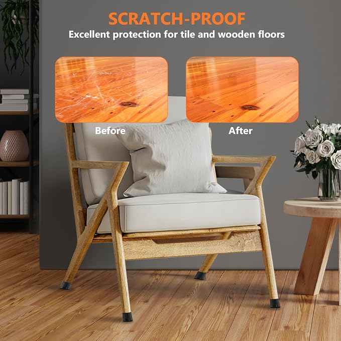36pcs Round Chair Leg Floor Protectors, Felt Pads Chair Leg Protectors