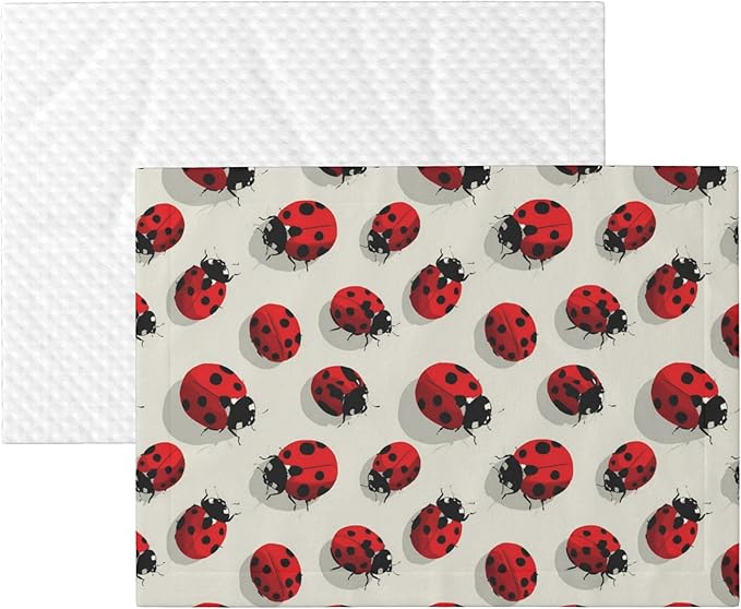 Waterproof Dog Blanket Soft Pet Blanket for Puppy Cat, Fleece Cat Throw Blankets for Furniture Bed Couch Sofa Reversible - Beautiful Red Ladybug 4