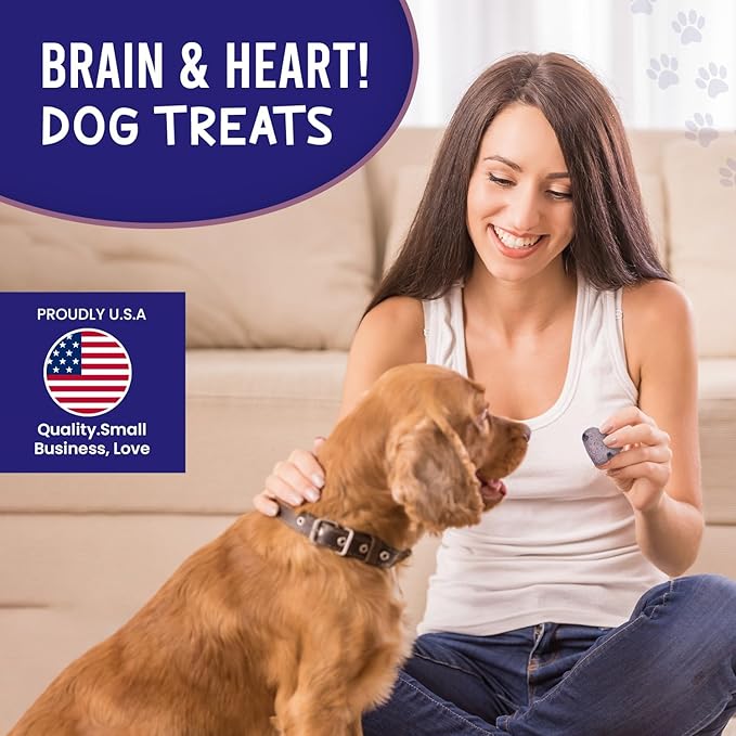 The Much-Loved Dog!™ Blueberry Dog Treats – Natural Biscuits for Small Dogs & Large Breeds – Healthy Puppy Treats for Small Dogs Made in USA, Training Snacks for All Breeds (3 Pack, Blueberry)