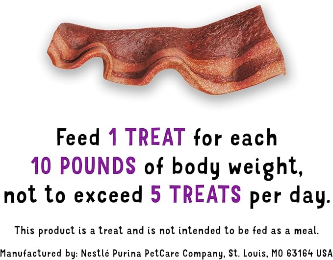 Purina Beggin' Strips Real Meat Dog Treats, Original With Bacon Flavor - 3 Ounce (Pack of 6)
