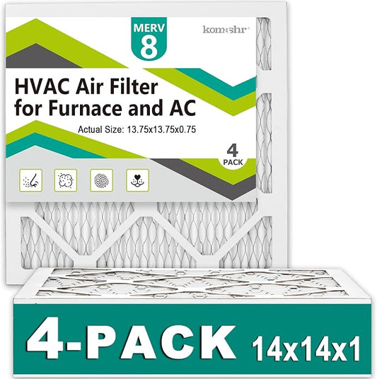 14x14x1 Air Filter MERV 8, HVAC/Furnace AC Filter Replacement, Dust