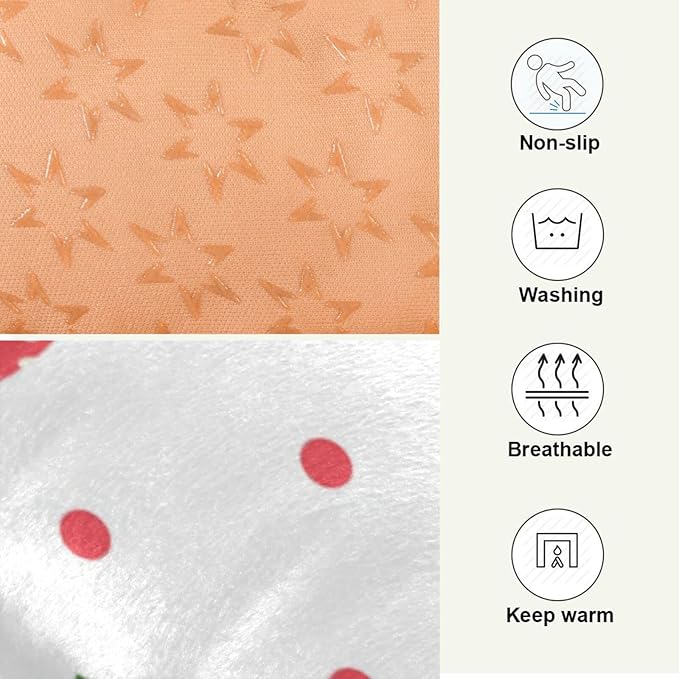 Pet Bed Strawberry Fruit Dog Bed Mat Absorbing Non Slip Pad Pet Sleeping Mat for Small, Medium, and Large Dogs Puppy Cat 36 in x 24 in