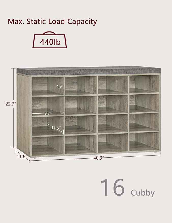 DINZI LVJ Shoe Storage Bench