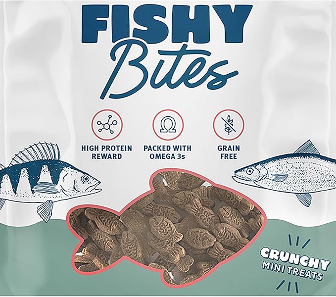 Icelandic+ Fishy Bites: Perch & Herring - 2oz - Dog Treats, Crunchy Mini Snacks, 3 Ingredient Pet Rewards, Preservative Free, Slow Baked, Natural