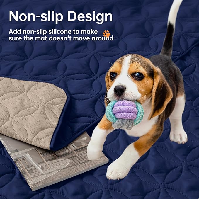BESTSWEETIE 2024 Newest Couch Cover for Dogs Washable, Couch Protector, 100% Waterproof Dog Bed Cover, Anti-Slip Sofa Covers Washable (30x70 inch, Navy)