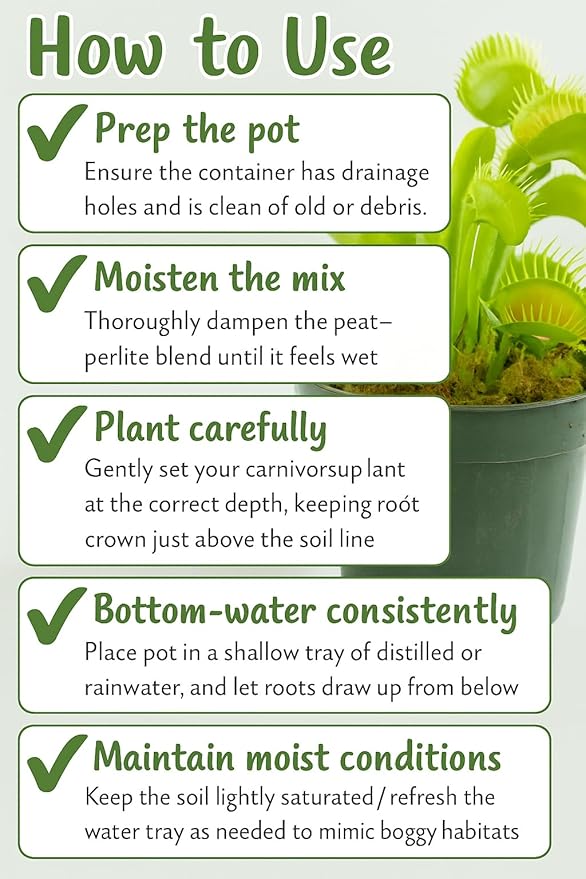 Gardenera Sphagnum Moss Potting Mix for Carnivorous Plants - 20 Quart - Moss and Perlite Blend for Potting Venus Fly Traps, Sarracenia, Pitcher Plants (4 Bags of 5QT)
