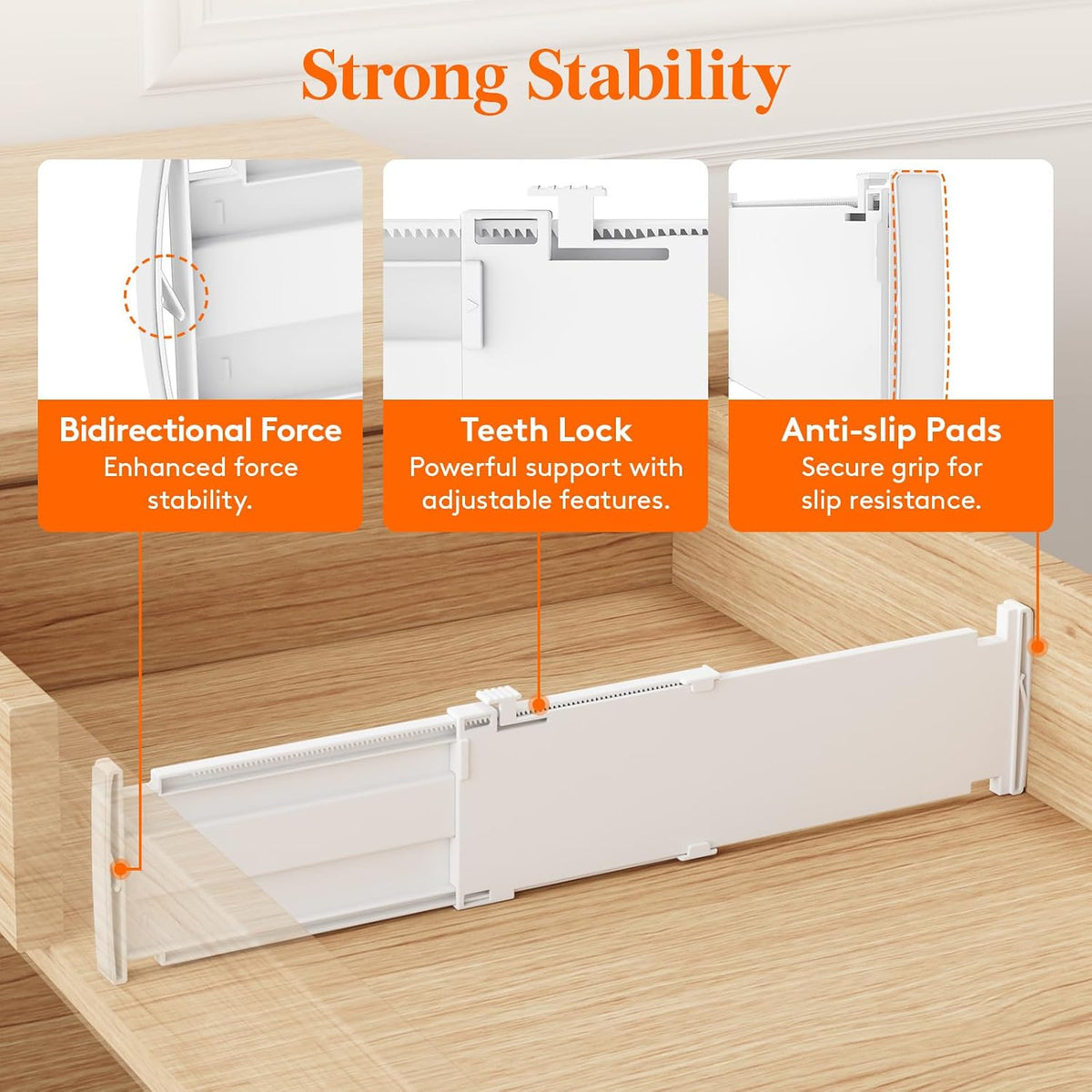 Lifewit 9 Pack 4" High Drawer Dividers, Adjustable Drawer Organizer Clothes