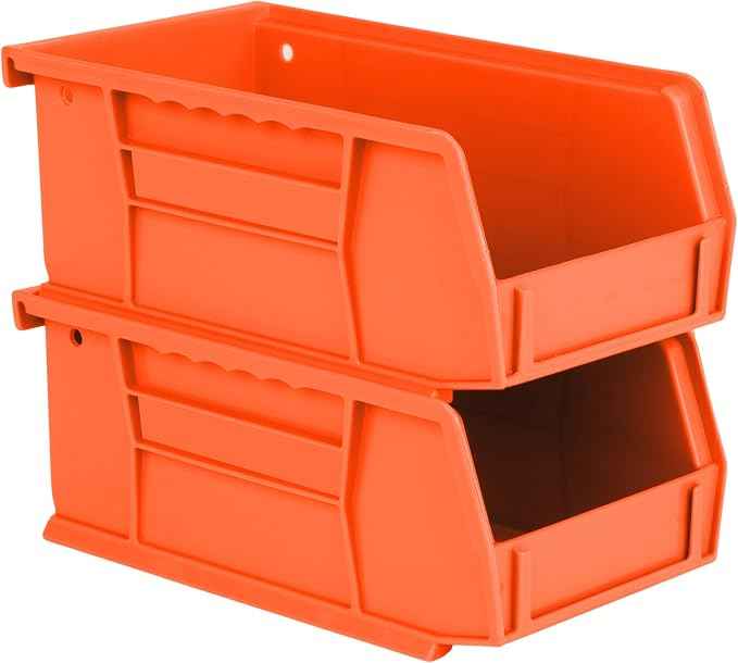 Hudson Exchange 7-1/2" x 4" x 3" Plastic Stackable Storage Bin and Hanging