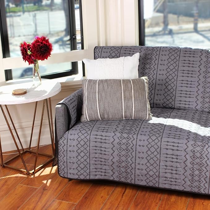 Molly Mutt 2-Seater Non-Slip Furniture Protector and Couch Cover for Dogs & Pets – Durable 100% Cotton Canvas and Non-Toxic Materials - 55” Wide x 78” Long