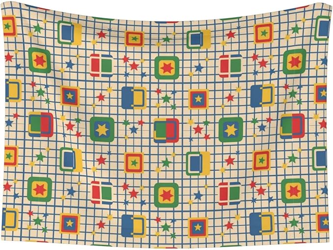 Pet Blanket for Indoor Outdoor Use, Abstract Mid Century Modern Grid, Two Sided Reversible Plush Mat with Bumpy Dot Texture for Patios Crates Portable Bed Companion