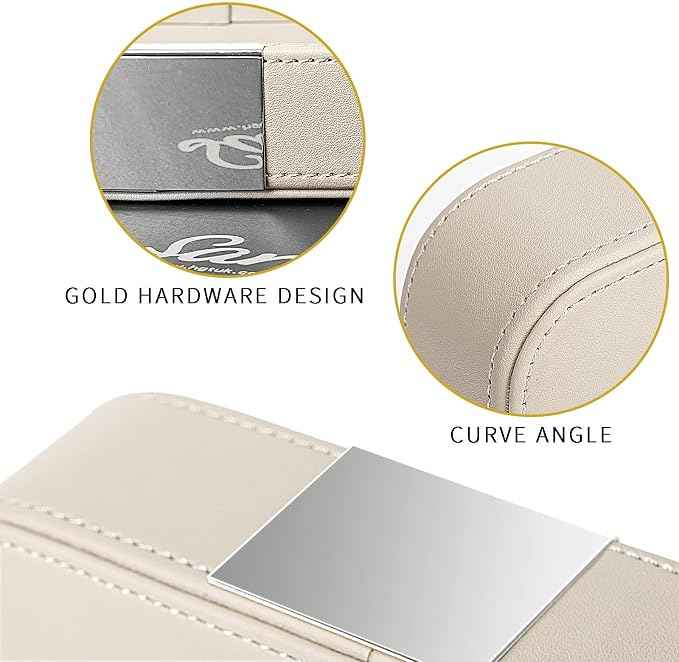 SANZIE Luxury Leather Tray Desktop Storage Catchall Organizer Decorative Tray