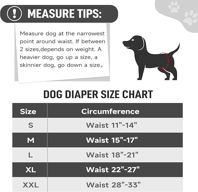 Male Dog Diapers, High Absorbing Dog Belly Bands for Male Dogs, Washable Reusable Dog Male Wraps(5 Pack)