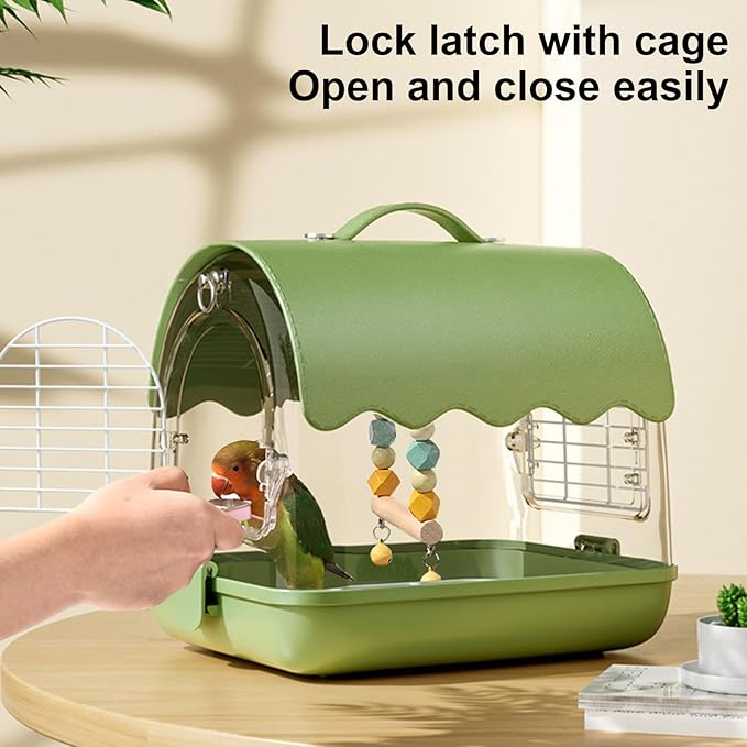 Acrylic Bird Carriers Suit Small Bird Cage Garden Security Parrots Enclosure for Lovebird Parrots Swallow Goldfinches