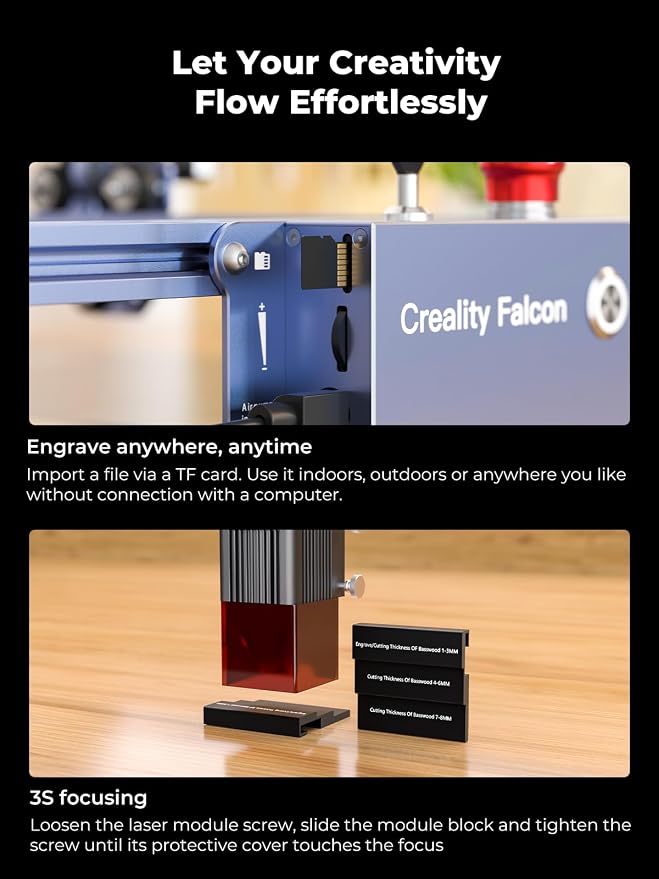 Creality 10W Laser Engraver, Falcon Pro