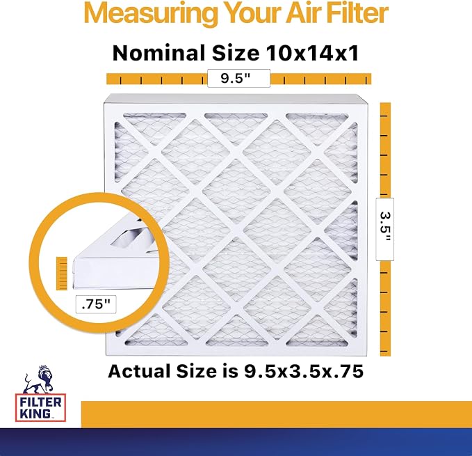 Filter King 10x14x1 Air Filter | 6-PACK | MERV 13 HVAC Pleated A/C Furnace