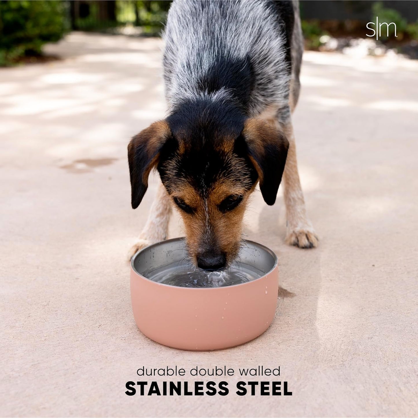 Simple Modern Stainless Steel Pet Water Bowl for Dogs & Cats | Reusable Insulated Stainless Steel Food Bowls for Dog Cat | No Tip No Slip BPA Free | Bentley Collection | Large (64oz) | Deep Ocean