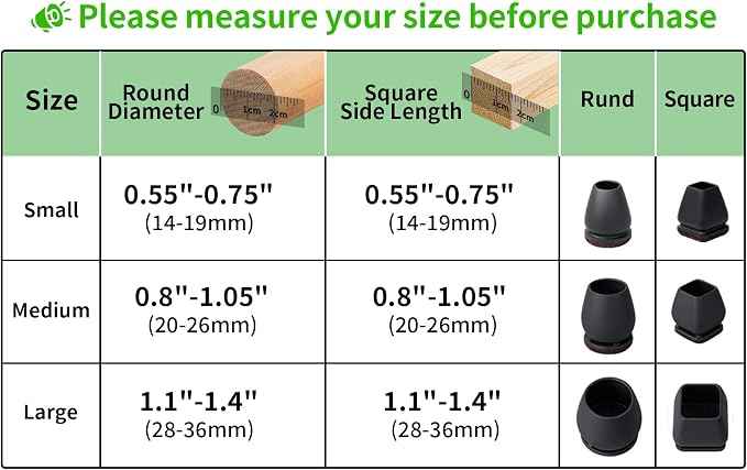 16PCS Round Silicone Chair Leg Floor Protectors