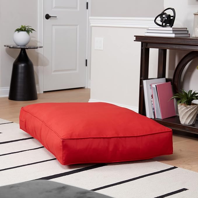 Casey Medium (42 x 30 in.) Salsa Rectangle Indoor/Outdoor Pillow Style Dog Bed