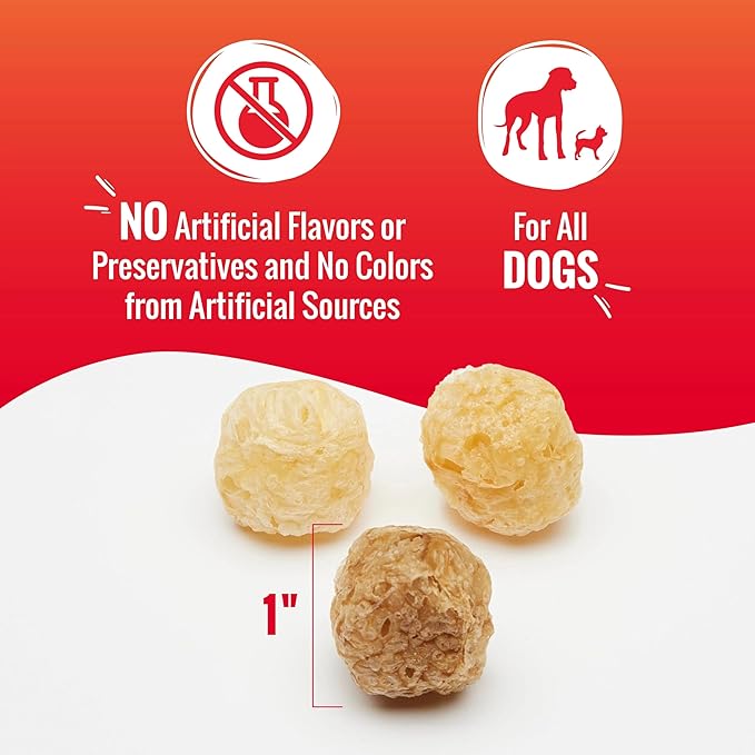 Good ‘n’ Tasty Pup Puffs, 8 Ounces, Low-Calorie Cheese Puff-Inspired Dog Treats, Flavored with Premium Chicken, Real Peanut Butter or Tasty Cheese, Light & Crispy Texture