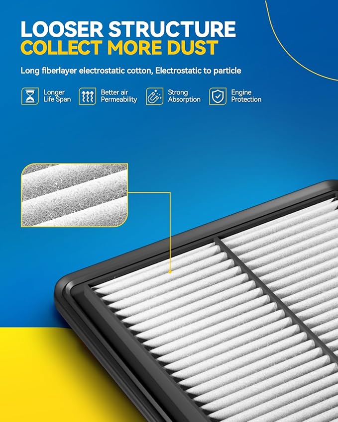 PHILTOP Engine Air Filter, CA12089 Compatible