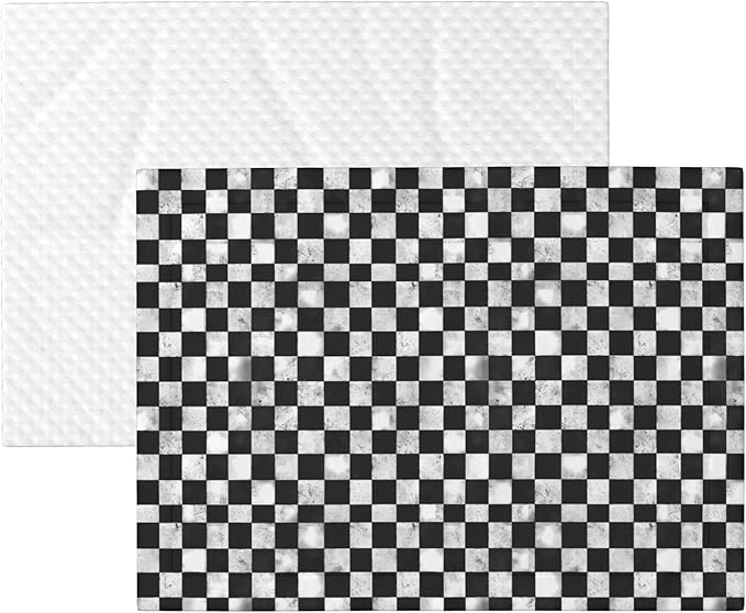 Waterproof Dog Blanket Soft Pet Blanket for Puppy Cat, Fleece Cat Throw Blankets for Furniture Bed Couch Sofa Reversible - Black and White Checkerboard 2