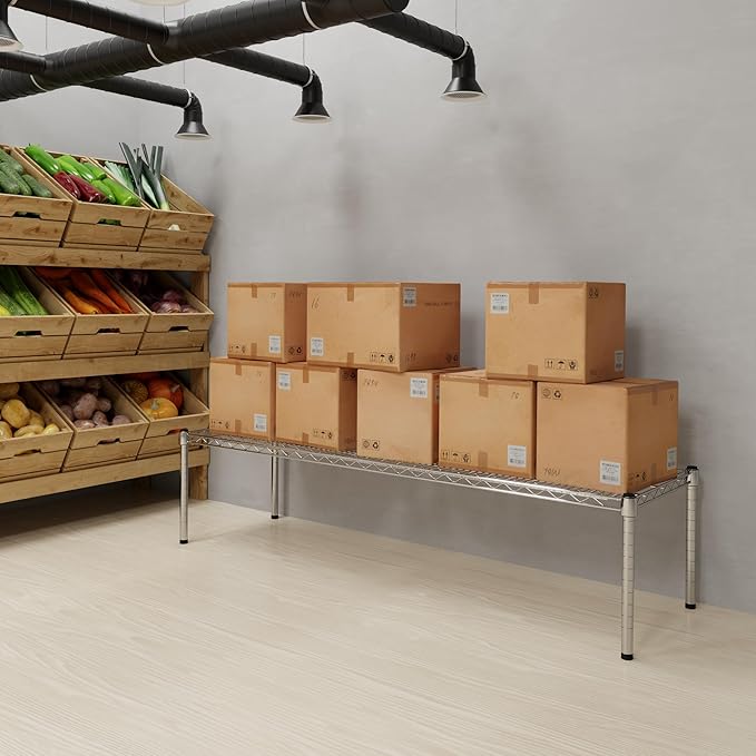 18" Deep x 60" Wide x 14" Height Wire Shelving Kit | 1-Tier | NSF Commercial Storage Rack Unit
