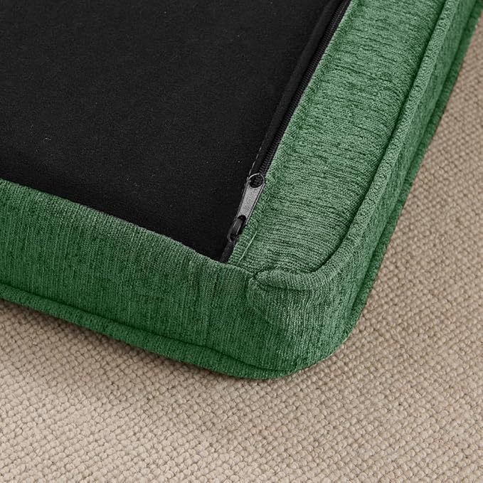 55" Elevated Dog Sofa Couch for Large and Oversized Dogs, Comfortable Linen Fabric Pet Bed with Thick Cushion, Durable Raised Dog Couch with Tufted Armrests, Stylish Modern Pet Furniture