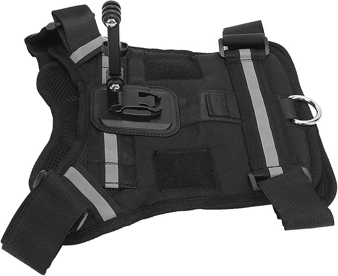 Dioche Dog Camera Harness Action Camera Dog Harness Mount for Pets - Comfortable Padded Vest Universal Compatibility for - Durable Nylon & Plastic Construction