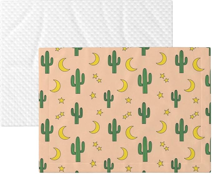 Reversible Dog Blanket for Beds Couches, Cactuses Moon, Double Sided Cat Blanket with Textured Dot Feel and Smooth Feel for Seasonal Comfort All Year