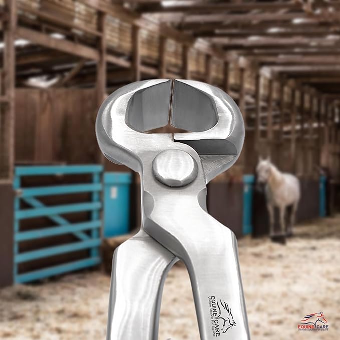 Equine Care Spring-Loaded Hoof Nippers – Chrome Vanadium Steel Farrier Tools | 10″ & 12″ Hoof Trimmers with Ergonomic Grip for Foals, Ponies, Miniature Horses, Donkeys, Goats & Livestock (12 inch)