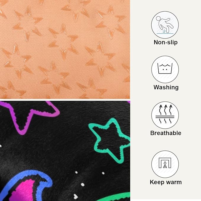 Halloween Bat Moon Pet Bed Cute Dog Bed Mat Absorbing Non Slip Pad Pet Sleeping Mat for Small, Medium, and Large Dogs Puppy Cat 24 in x 18 in