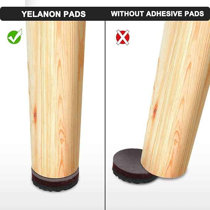 Yelanon Non Slip Furniture Pads -12pcs 3" Furniture Grippers Hardwood Floors