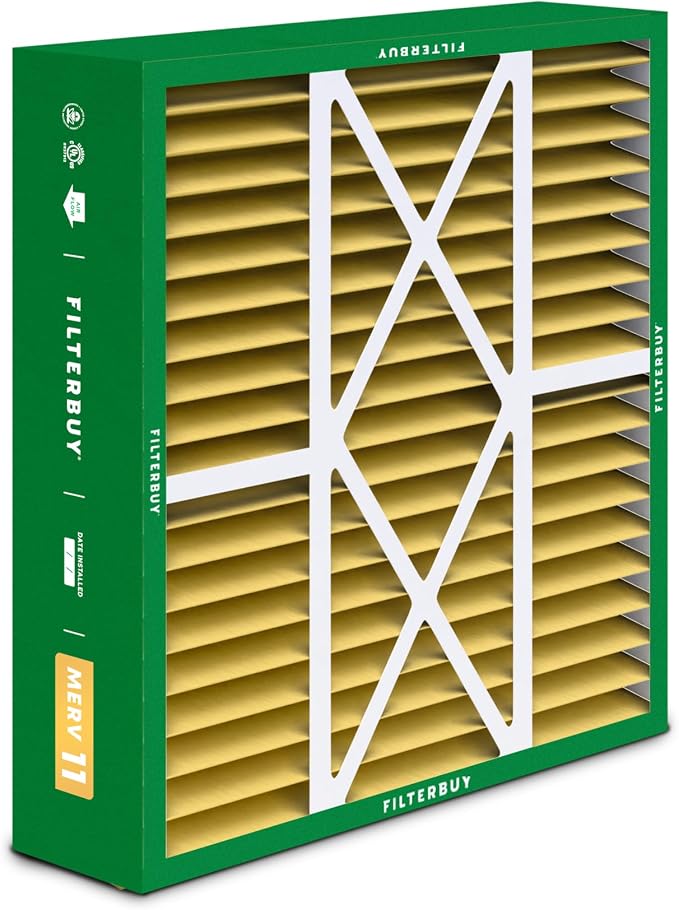 Filterbuy 16x20x5 Air Filter MERV 11 Superior Pet & Allergy Defense, Pleated