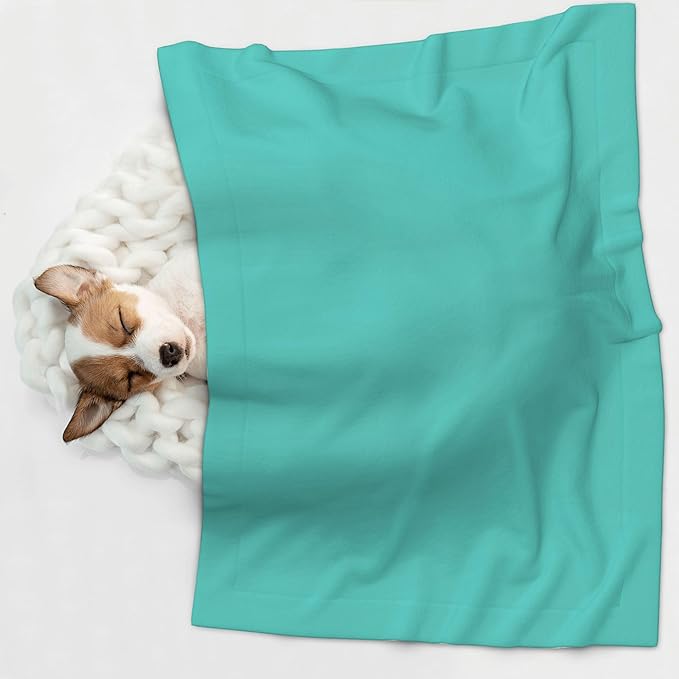 Waterproof Dog Blanket Soft Pet Blanket for Puppy Cat, Fleece Cat Throw Blankets for Furniture Bed Couch Sofa Reversible - Teal Turquoise 1